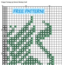 Load image into Gallery viewer, Gothic Skull Photo or Cross Stitch Frame with Free Physical Copy of Fantastical Green Dragon Cross Stitch Pattern