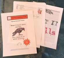 Load image into Gallery viewer, Opinions and Entrails with Crow Cross Stitch Kit