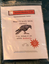 Load image into Gallery viewer, Opinions and Entrails with Crow Cross Stitch Kit