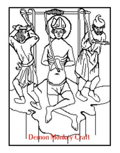 Load image into Gallery viewer, Medieval Torture, The Crank, Digital Cross Stitch Pattern