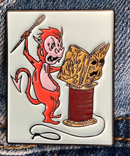 Load image into Gallery viewer, Demon Monkey Craft Logo Monkey Reading The Book of the Dead Enamel Pin