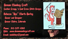 Load image into Gallery viewer, Demon Monkey Craft Logo Monkey Reading The Book of the Dead Enamel Pin
