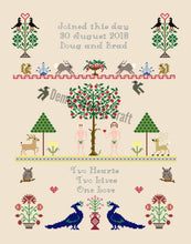 Load image into Gallery viewer, Gay and Lesbian Wedding Samplers Cross Stitch DIGITAL PATTERNS