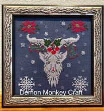 Load image into Gallery viewer, Satan's Seasons-Winter DIGITAL Cross Stitch Pattern - Demon Monkey Craft