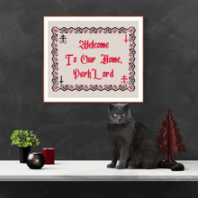 Load image into Gallery viewer, Welcome To Our Home, Dark Lord DIGITAL CROSS STITCH Pattern Sabrina Sampler