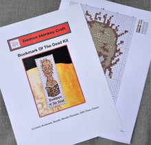 Load image into Gallery viewer, Bookmark of the Dead Cross Stitch KIT from Evil Dead 2: The Book of the Thread SALE PRICE! - Demon Monkey Craft