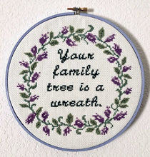 Load image into Gallery viewer, Your Family Tree Is A Wreath DIGITAL Cross Stitch PATTERN