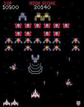 Load image into Gallery viewer, Galaga game screen, cross stitch PATTERN New Price