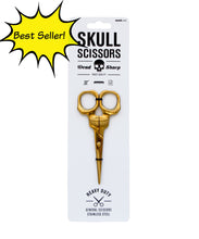 Load image into Gallery viewer, Heavy Duty Dead Sharp Skull Scissors for Embroidery Crafting