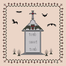 Load image into Gallery viewer, Tomb Sweet Tomb Gothic Cross Stitch Sampler DIGITAL PATTERN