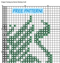 Load image into Gallery viewer, Gothic Skull Photo or Cross Stitch Frame with Free Physical Copy of Fantastical Green Dragon Cross Stitch Pattern
