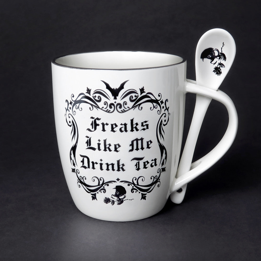 Freaks Like Me Drink Tea Mug and Spoon Set