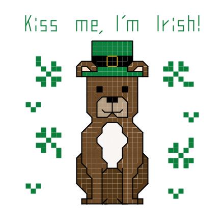 Happy St. Patrick's Day Pitbull Dog Digital Pattern