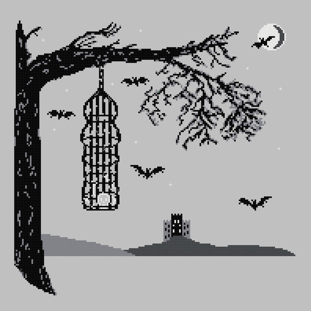 The Cage, Torture In The Dark Ages Digital Cross Stitch Pattern