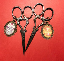 Load image into Gallery viewer, Embroidery scissors with numerous kinds of spooky fobs
