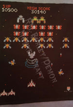 Load image into Gallery viewer, Galaga game screen, cross stitch PATTERN New Price
