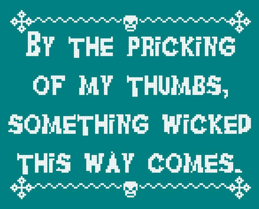 By The Pricking of My Thumbs, Something Wicked cross stitch PATTERN