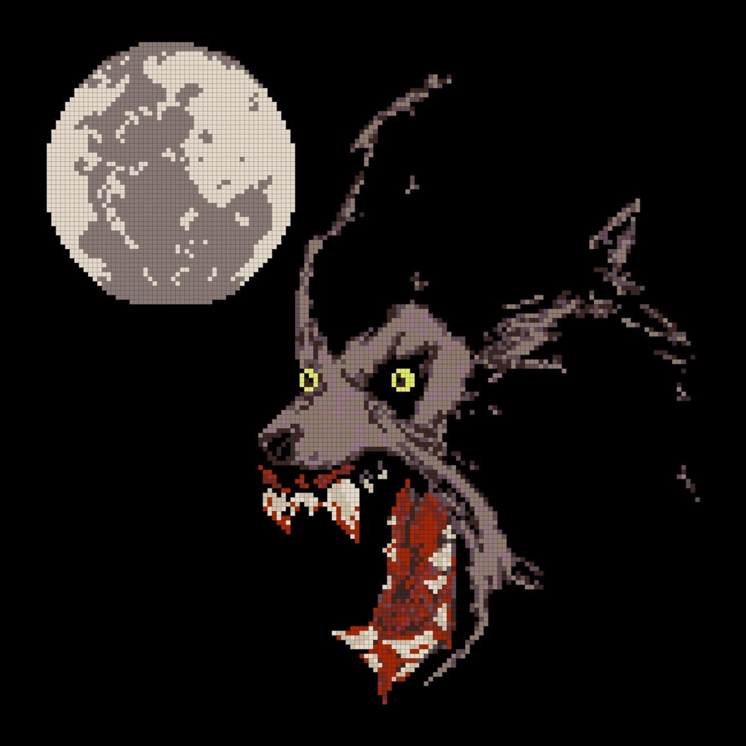 An American Werewolf In London poster DIGITAL PATTERN for Cross Stitch